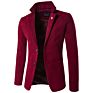 Italy Men's Single Breasted Checked Slim plus Size Velvet Casual Blazer Jacket for Men