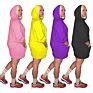 J9340 Cute plus Size Dress Casual Long Sleeve Women Clothes Hoodie Dress