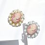 Jaenones Vintage Rhinestone Brooches Queen Head Portrait Brooch Cameo Brooch Sets