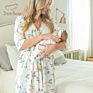 Jambear Organic Maternity Robe and Sleep Sack Nursing Gowns and Swaddle Organic Cotton Maternity Robe and Swaddle Set