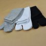 Japanese Women Cotton White Grey Black Tabi Flip-Flop Toe Socks