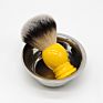 Jdk Promotion Yellow Color Blade Shaving Brush Synthetic Hair Acrylic Handle Mens Foaming Brush Tools