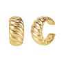 Jewelry 18K Gold Plated Jewelry 925 Sterling Silver Twist Croissants Ear Cuff for Women