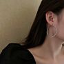 Jewelry 925 Silver Needle Exaggerated Inlaid Diamond Large Ring Earrings Temperament Show Face Thin Personality