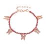 Jewelry Iced Out Diamond Link Butterfly Anklet Bling Rhinestone Crystal Tennis Chain Butterfly Ankle Bracelet