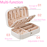 Jewelry Packaging Box Watch Storage Leather Claimond Veins 3 Slots Holder Multi-Functional Widget Storage Box Ring Earring Box