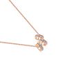 Jewelry Triple Circle Rings Pendant Cable Link Chain Necklace Copper Alloy Rhodium Plated Cubic Zirconia Amulet Necklace