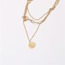 Joolim Coin Multi Layered Necklace Stainless Steel Statement Necklace Jewelry