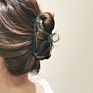 Juhu Explosive Retro Transparent Color Simple Large Hairclip on the Back of the Head for Women