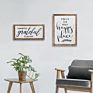 Junji Home Decoration Wooden Signs Customized Blank Sign for Art a Happy Place Wooden Sign