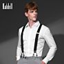 Kaidvll Pattern Design Y Back Adjustable Clip Promotional Leather Suspenders