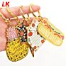 Keychain Shape Gold Platinng Metal Rainbow Keychain for Lgbt