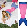 Kids Baby Boys Girls Mermaid Shark Cetacean Shape Touched Super Soft Flannel Tail Double-Deck Blanket Sleeping Bag