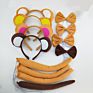 Kids Child Carnival Party Plush Animal Monkey Ears Headbands Tie and Tail 3Pc Set