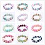 Kids Children 12Mm Cute Mermaid Beads Jewelry Fancy Tie Dye Acrylic Pearl Beaded Elastic Bracelets