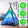 Kids Teepee Indoor and Outdoor Portable Play Tent W/Water-Resistant Carry Indian Play Tent Bag (Blue)