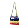 Kids Travel Handbag Messenger Bag Rainbow Bars and Clouds Wool Knitted Bag for Children