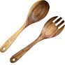 Kitchen Appliance Tools Fruit and Vegetable Salad Servers Eco Friendly Teak Wood Spoon Fork for Cooking