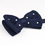 Knitted Mens Bow Tie Men Leisure Polka Dots Bilayer Bow Ties for Men Wedding Party Striped Wedding Burgundy Butterfly Bowtie