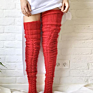 Knitted Socks over the Knee Lengthened Stockings Pile Stockings Woolen Socks Women Novelty Socks