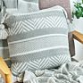 Knitting Cushion Cover Sofa Decoration 45*45 Weave Throw Pillow Case with Tassel for Chair Bed Couch Pattern Pillowcase Tassel