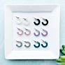 Korean Clear Minimalist Cute Tiny Resin Acrylic Earrings Hoop Earrings Cc S925 Earrings for Women