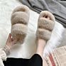 Korean Net Red Non-Slip Furry Slippers Indoor Fluffy Fur Sandals Outdoor