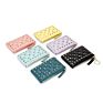 Korean Short Coin Wallet Key Zipper Ladies Wallet Card Bag Rivets Leather Coin Bag