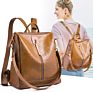 Korean Vegan Pu Leather Ladies Shoulder Bag anti Thief Backpack Bag Womens