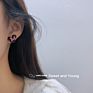 Korean Women Girls 925 Silver Post Cartoon Earring Cute Sweet Minnie Mickey Stud Earrings