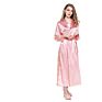 Ladies Simulation Silk Pajamas Nightgown Lace Bathrobe