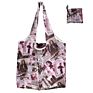 Large Capacity Grocery Food Plaid Tote Bag Supermarket Foldable Blue Reuseable Shopping Bags Logo Printed