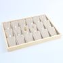 Large Stackable Luxury Wooden Natural Color Velvet Insert Necklace Earring Bracelet Ring Display Tray Organizer
