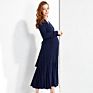 Latest plus Size Long Sleeve Midi Dress Maternity Clothing for Photography