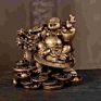 Laughing Buddha Statue Chinese Feng Shui Money Maitreya Buddha Sculpture Figurines Ornaments Gift for Home Decoration Qdd9848