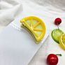 Lemon Pattern Double Sides Acetate Jaw Hair Clip Claw Gold Plated Accessories for Women