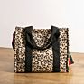 Leopard Print Canvas Tote Bag for Ladies Large Capacity Canvas Bag Customization