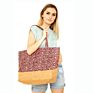 Leopard Stripe Cotton Canvas Hand Bag Crossbody Customized Durable Tote Bag