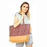Leopard Stripe Cotton Canvas Hand Bag Crossbody Customized Durable Tote Bag