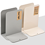Lifeinfinity Metal Bookend, Economy Nonskid Heavy Duty Bookends for Shelves Office