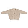 Light Khaki Warm Soft Spring Autumn Sales Girls Sweater with Buttons and Pocket Kids Chunky Knit Cardigan Girls Sweater