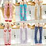 Little Girls Tube Long Cartoon Dress Socks Stripes Flamingo Cotton Kids Knee High Stockings