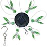 Ljjzh39 Outdoor Yard Garden Light Solar Powered Waterproof Bird Butterfly Hanging Wind Chime Colorful Led Landscape Lawn Lamp