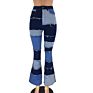 Lo-200889 Ladies plus Size Bell Bottom Jeans Patchwork High Waist Jeans Women Washed Flare Jeans