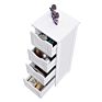 Locker Corner Wood Made in White with Drawers European Style Living Room Cabinet Interior Storage Modern Furniture Color F