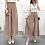 Loose Chiffon Casual Flared Cropped High Waist Pleated Wide Legged Pants Women Wide Leg Pants