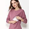 Loose Style Big Size Long Maternity Hoodie Women Nursing Sweatshirts Breastfeeding Coats Thick Fabric S-Xxl