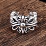 Lotus Silver Plated Vintage Style Rings Hip Hop Ring for Men