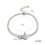 Love 26 Letter Alloy Anklets Multilayer 2Pcs/Set Ornaments Personality Heart Chain Infinity Anklet