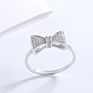 Love Silver Collection Sterling Silver Cubic Zirconia Bow Ring